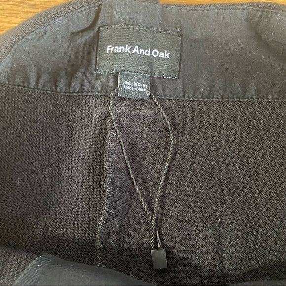 Frank & Oak Black Alice Straight Cropped Trouser High Waisted Pants Size 4 - Picture 7 of 16